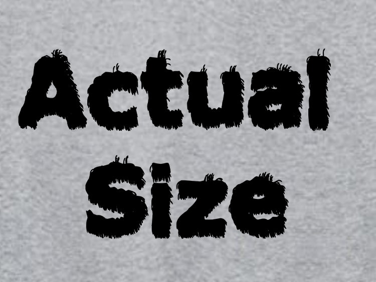 image of Actual size - black