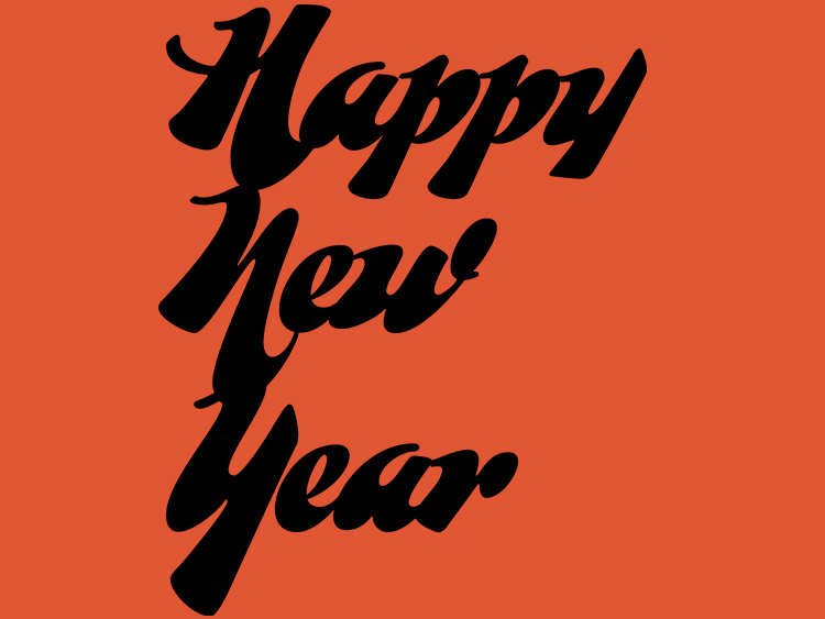 image of Happy new year - black