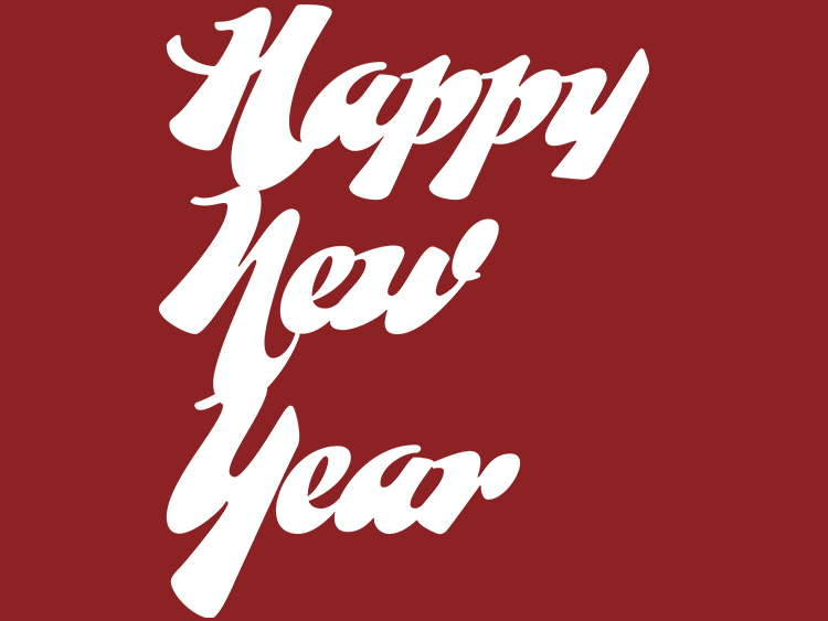 image of Happy new year - white
